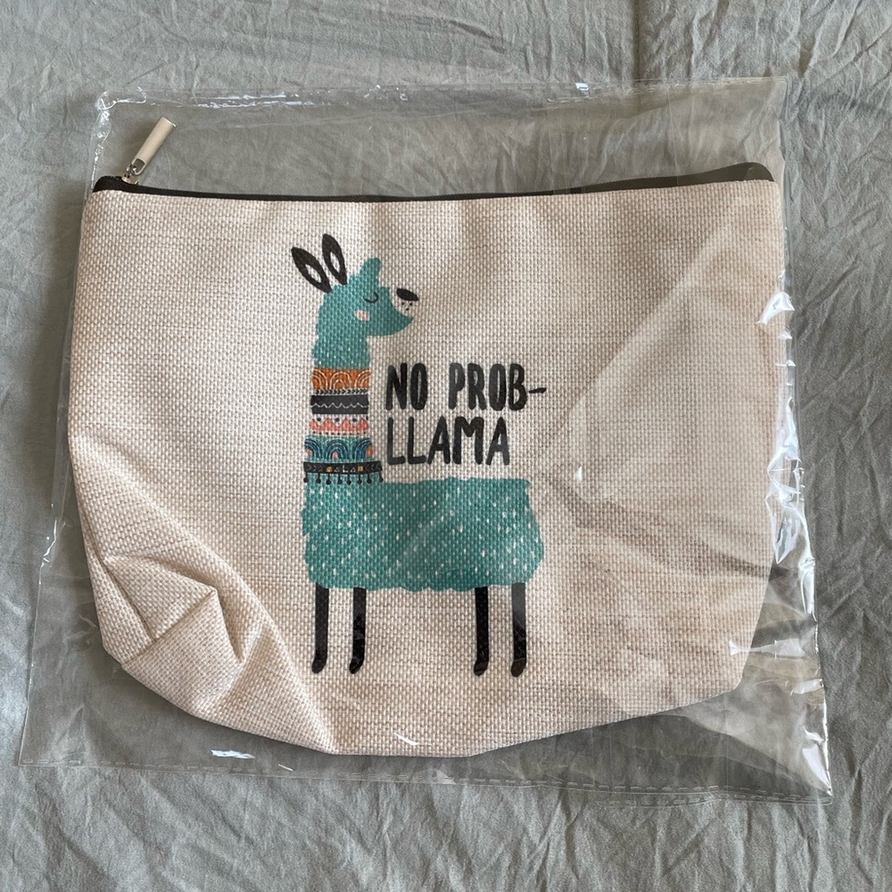 No prob-lama small makeup or pencil bag